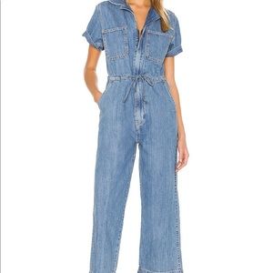 Levi’s Wide Leg Crop Denim Jumpsuit